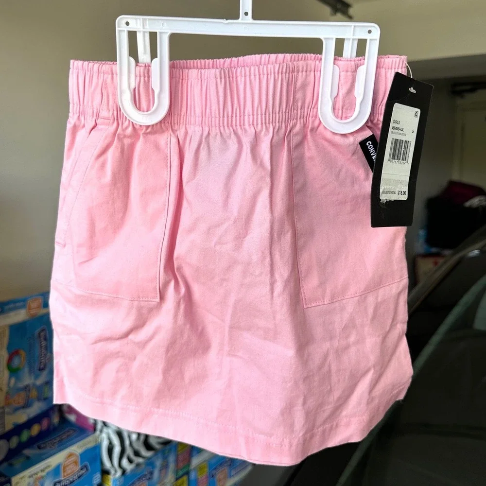 Converse Girls Pink Jellyfish Jitter Pull On Skirt Size 5 NWT